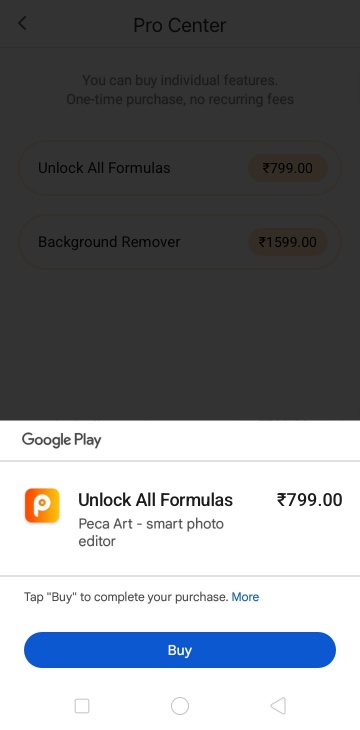 VIP: Google Play purchase confirmation